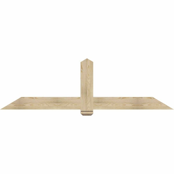 Ekena Millwork Eugene Rough Sawn Timber Gable Bracket, Douglas Fir, 84"W x 24"H x 4"D x 6"F, 7/12 Pitch GBW084X24X0406EUG00RDF - main